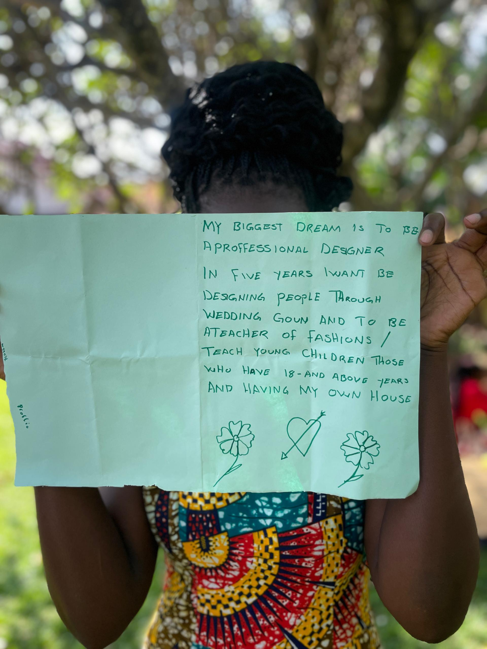A survivor's affirmation, shared with her identity protected
